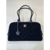 Chanel Small Bowling tote Bag in suede calfskin