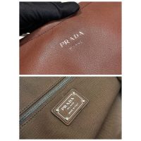 Burgundy Prada Route Large tote Bag in Calfskin