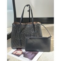 Alaia laser-cut perforated neverfull carryall handbag shoulder tote with detachable clutch - 图片 7