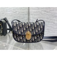 microchip version Dior oval-medal crossbody shoulder flap saddle bag - 图片 3