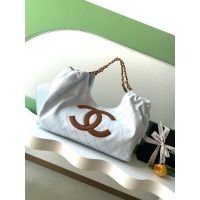 denim Chanel CoCo resort beach bag/large shoulder hobo tote with zipper clutch