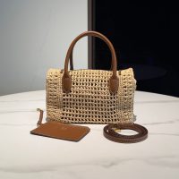 raffia-woven Miu miu resort beach tote lightweight shopper handbag - 图片 3