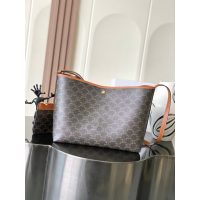 canvas Celine soft shoulder hobo tote commuter worker office bag with removeable zipper pouch - 图片 2