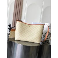 canvas Celine soft shoulder hobo tote commuter worker office bag with removeable zipper pouch - 图片 3