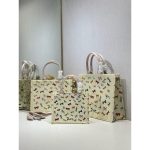 three sizes butterfly-motif Dior canvas booktote/resort beach tote handbag
