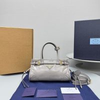 beigePrada Bolide Mini Handbag in Polished Calfskin