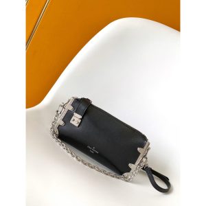 Women's Louis Vuitton LV Slim Trunk Handbag in brown Calfskin and silver hardware
