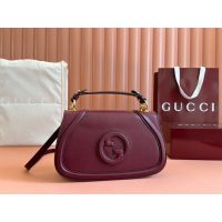 Gucci Small Blondie Burgundy Calfskin Shoulder Bag