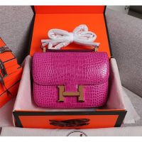 Hermes constance 24 shoulder messenger flap GHW-croco-effect calfksin boutique inclusion