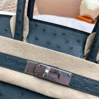 ostrich hermes bicolor Birkin30 handbag GHW full handmade boutique inclusion