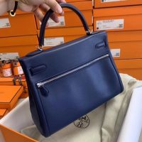 Hermes kelly lakis 32 handbag PHW-Bleu Indigo swift leateher full handmade/boutique inclusion