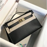 Pre-order swift leather Herme mini Kelly pochette cosmetic clutch authetic quality - 图片 3