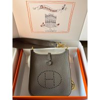 Hermes mini evelyne shoulder tote bag GHW in togo calfskin full handmade/boutique inclusion