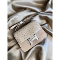 Hermes ostrich constance 24 shoulder messenger flap GHW full handbag /boutique inclusion