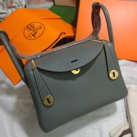 hermes lindy 26 shoulder tote bag-denim togo calfskin PHW full handmade boutique package