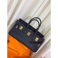 Hermes Shoulder Birkin 42cm tote handbag-craie calfskin full handmade boutique package