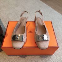 Hermes suede ballet flat slingbacks daily slip-on pump size35-42