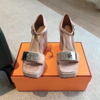 Hermes suede platform wedge sandal with kelly buckle size35-42 boutique iinclusion
