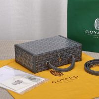goyar canvas petite trunk handbag compact suitcase sling crossbody shoulder messenger bag - 图片 4