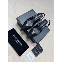 YSL pointed kitten heel pump slip-on crystal-detailed slingback sandal size35-40 3cm height - 图片 5