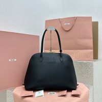 caramel Miumiu shell shoulder open tote large shopper handbag plain resort beach bag - 图片 7