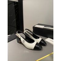 Chanel chunky heel slingback pump size 35-40 4.5CM height