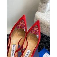 aquazzura suede kitten heel slingback pump rhinestone-detailed heel sandal size35-41 3.5 cm - 图片 7