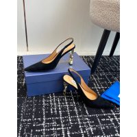 aquazzura suede heel slingback sandal ladies slide heel pump hot girls nightclub shoes size35-40 - 图片 5