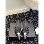 Chanel kitten heel slide mules half drag shoes casual heel sandal slipper size35-40