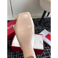 Roger RV crystal-buckle heel sandal mules outdoor slide slipper size35-42 - 图片 4