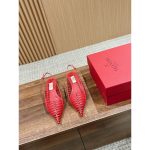 Valentino kitten heel slingback pump mesh heel sandal bride wedding party footwear size35-40