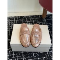 Brunello women's lazer-cut perforated flat mules half drag slide slipper sandal size35-40 - 图片 2
