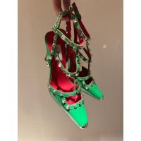 women's Valentino ruckstud Garavani caged heel pump sandal 10cm size35-40 - 图片 2