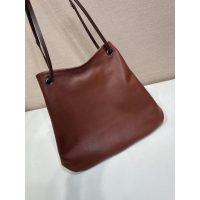 Burgundy Prada Route Large tote Bag in Calfskin