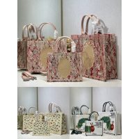 three sizes Dior women's canvas booktote/resort beach tote handbag
