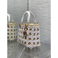 handweaved Dior wicker picnic lunch handbag/basket shopper tote - 图片 4