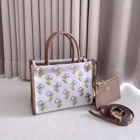 embroidered miu miu mesh mini handbag/tiny shopper tote with zipper clutch - 图片 7