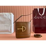 Gucci mini open bucket handbag with horsebit decoration