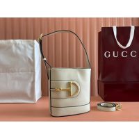 Gucci mini open bucket handbag with horsebit decoration - 图片 3