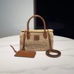 raffia-woven Miu miu resort beach tote lightweight shopper handbag
