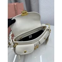 lambskin Miu miu matelasse shoulder flap saddle bag/underarm baguette with braided handle - 图片 6