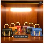 small Goryard structured top-handle handbag crossbody flap messenger bag with protective feet