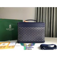 戈雅 GY Citadin vintage canvas men's flap messenger business briefcase laptop tablet handbag - 图片 2
