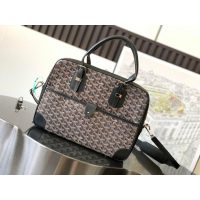 small Goyard Ambassade men's canvas laptop document handbag business briefcase with protective feet - 图片 6