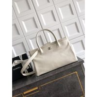 Chanel black Preppy Coco Shopping Tote Bag in caviar calfskin