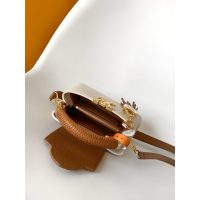 Louis Vuitton LV capucines mini top-handle handbag in grainy calfskin