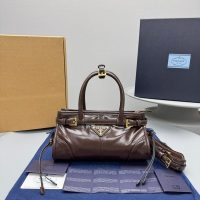 Black Prada Bolide Mini Handbag in Polished Calfskin