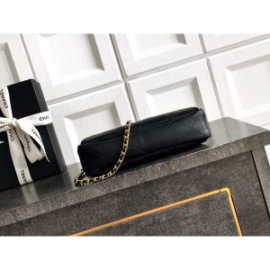 Quilted Chanel Hobo Bag in Black Calfskin