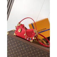 Louis Vuitton Mint Calfskin Side Trunk MM Shoulder Bag Women