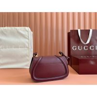 Gucci small Saddle Bag in GG Canvas and Calfskin